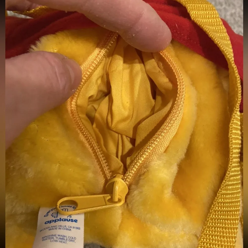 Disney Yellow & Red Winnie the Pooh Plush Kids Backpack